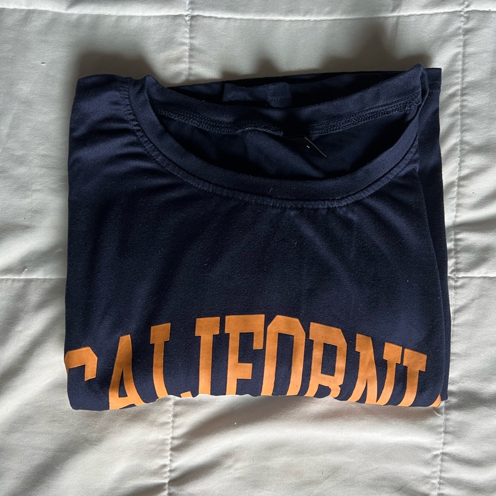 Navy Blue T-Shirt with California Print
